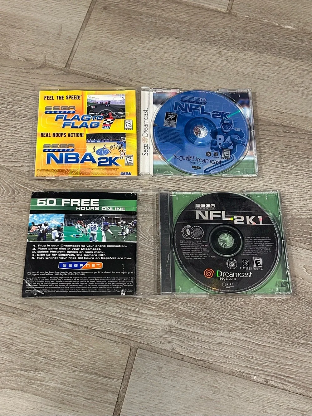 VTG Dreamcast NFL 2K & 2K1 Video Games